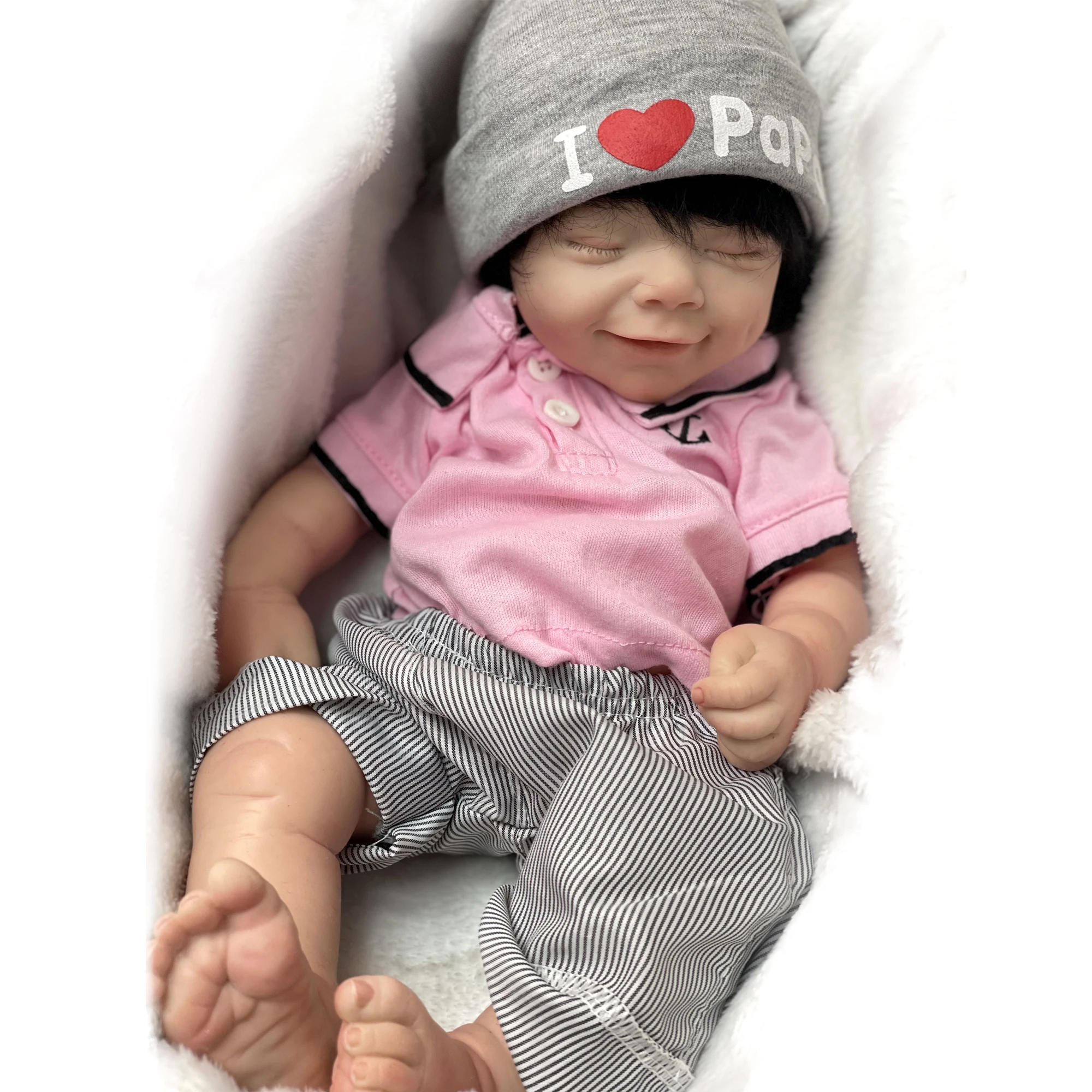 

16Inch Full Solid Silicone April Bebe Reborn Doll Realistic Artist Painted Handmade Reborn Baby Doll Muñeca Realistade Silicona