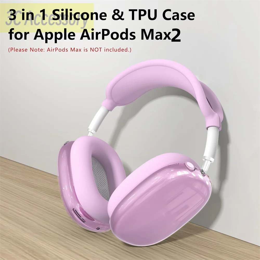 Capa protetora de fone de ouvido transparente para Apple Airpods Max 2, 3 em 1, Funda, novo, 2022