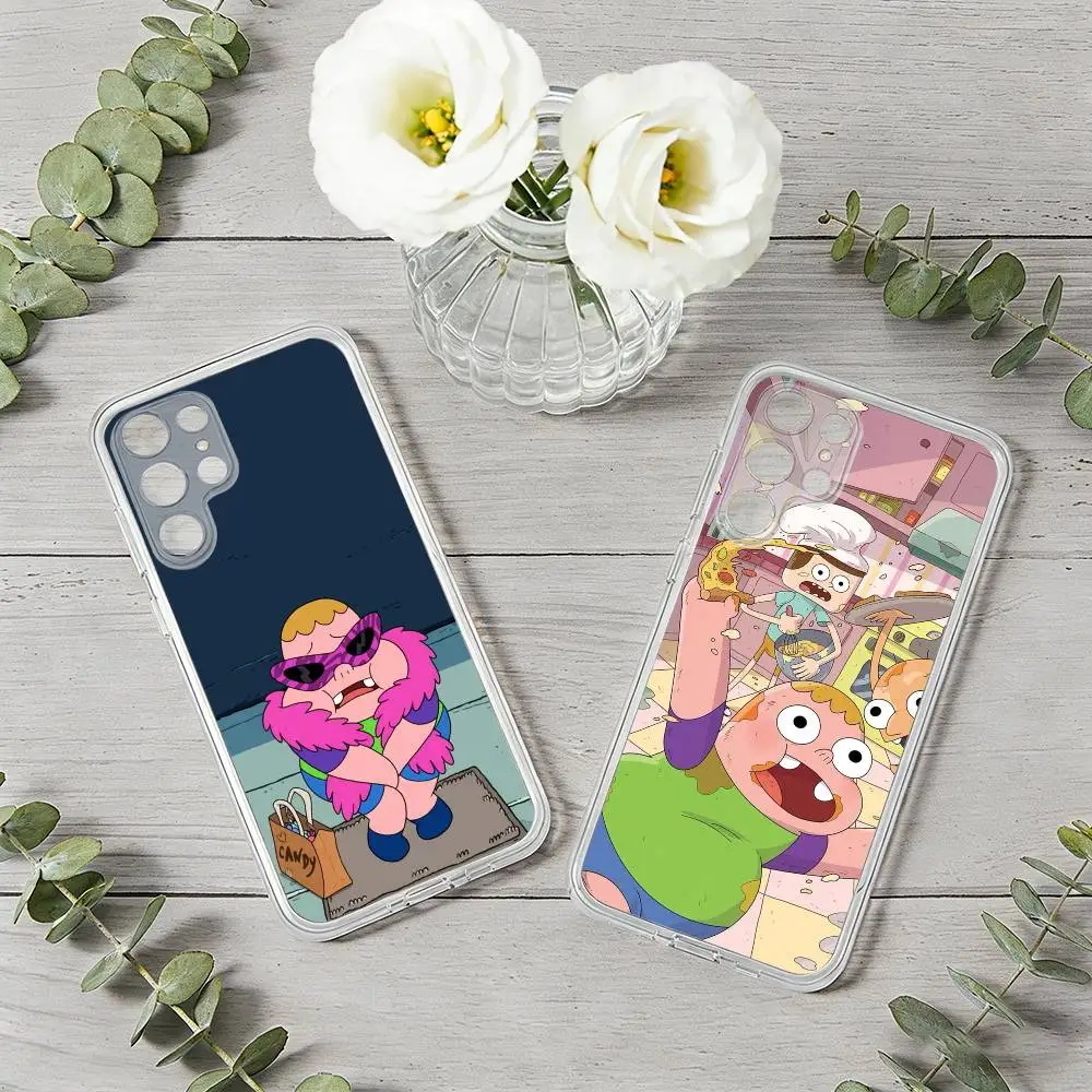 

Sassy cartoon C-Clarences Phone Case For Samsung S25,S24,S21,S22,S23,S30,Ultra,Plus,5G,Transparent Cover