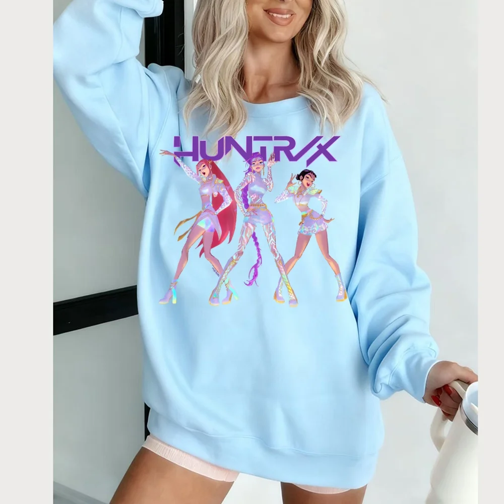2025年新作アニメ魔女狩り女子グループセーターコミックストリートウェアプルオーバー長袖コットン大きいサイズゆったりスウェット