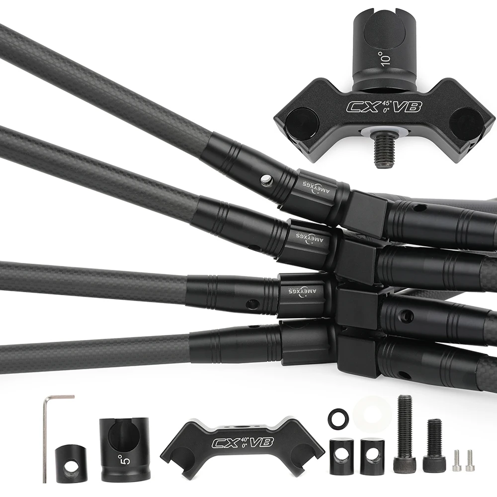 

Archery 40°45° V-bar Bow Stabilizer Shock Absorption 0° 5° 8° 10° Quick Disconnect Balance Bar Adapter for Bow Hunting Shooting