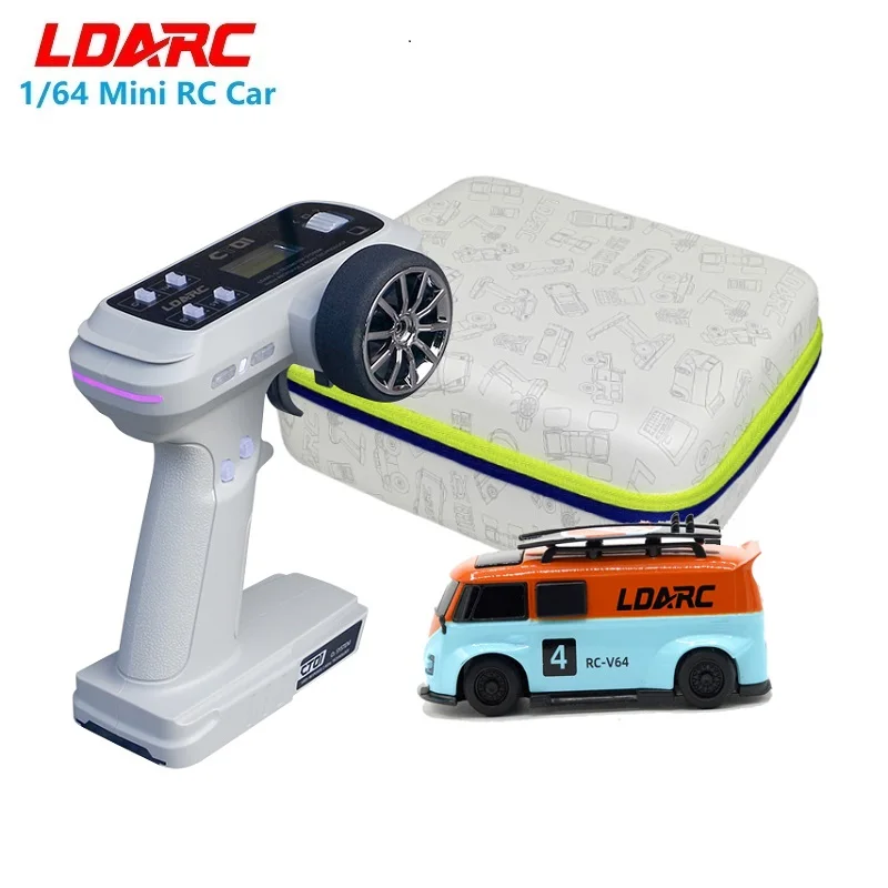 LDARC 1/64 V64 Van RTR PRO hobby RC Car Ready to run with handbag  bus mini remote control Vehicles gift Toy for Kids adults