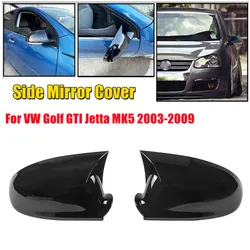 For VW Volkswagen Golf MK5 GTI R 2003 2004 2005 2006 2007 2008 2009 Car Rearview Side Mirror Cover Wing Cap Exterior Door Trim