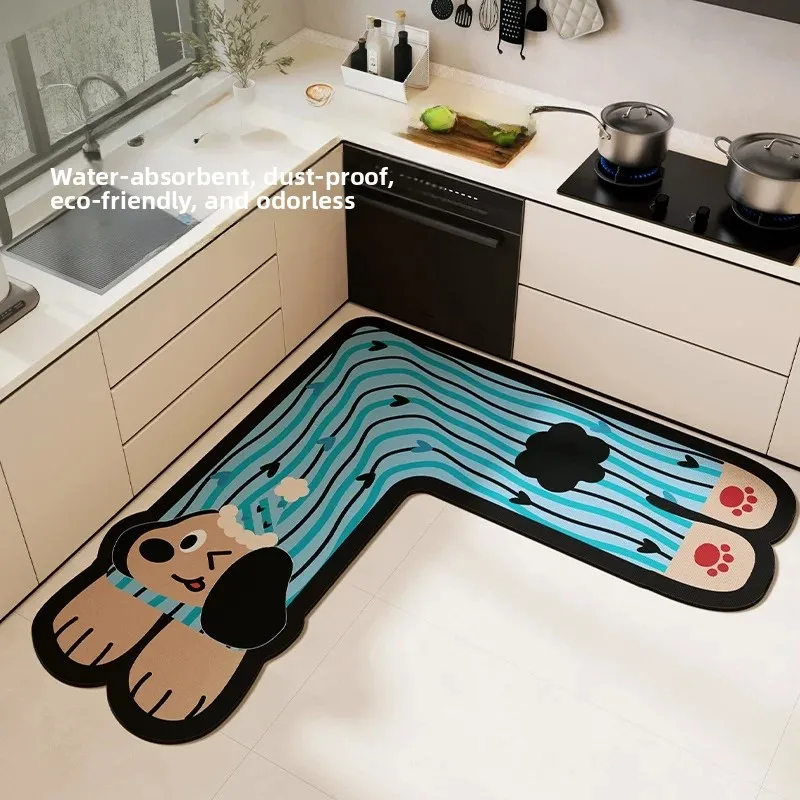 2026 New Cartoon Kitchen Floor Mat Water Absorbent Oil Absorbent Silicon Dendroid Soft Pad Easy to Maintain Restaurant Corner...