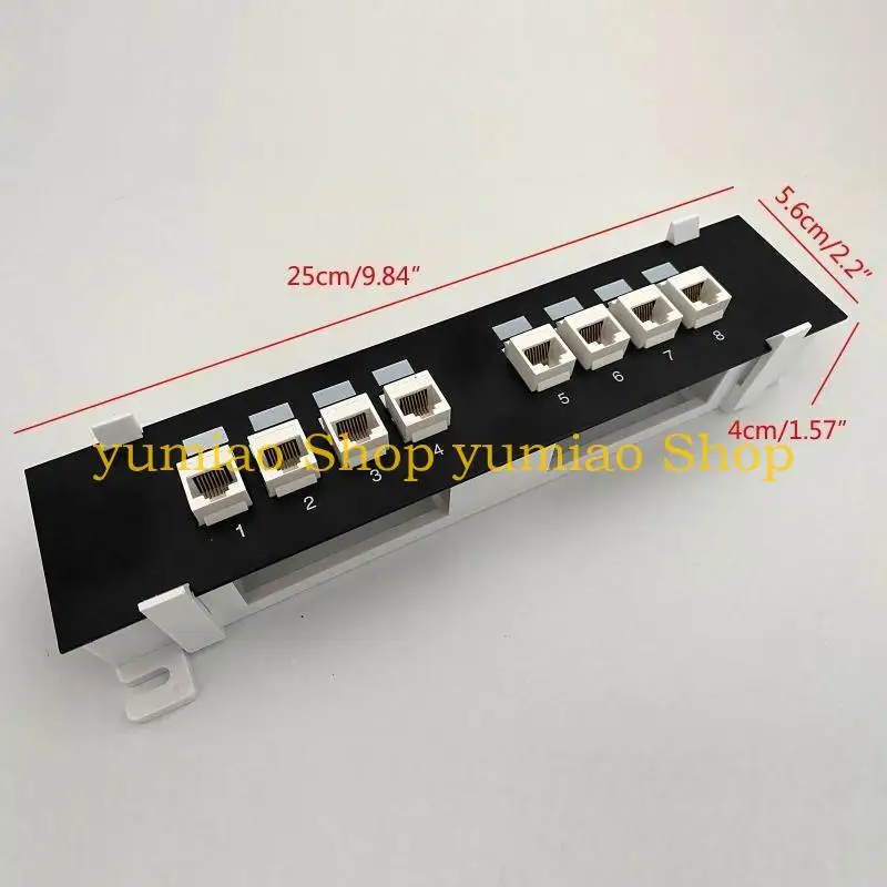 587B Pannello patch a 8 porte CAT6 RJ45 Extender Keystone Gigabit LAN Accoppiatore Plug