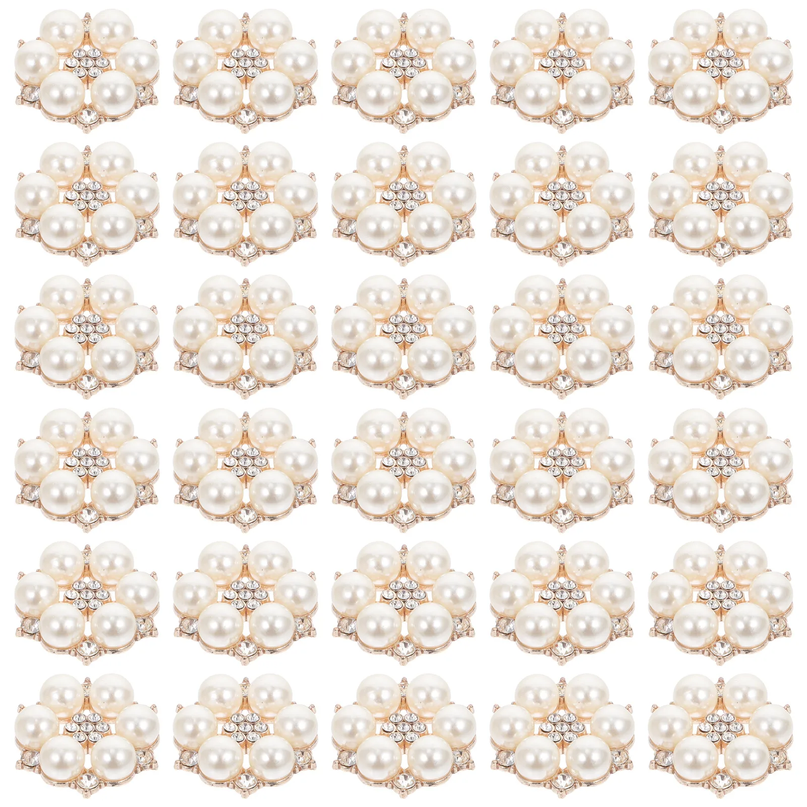 

30 Pcs Flower Hair Accessories Brooch Decor Rhinestone Silver 126 2 Craftsmanship Exquisite Design for Friends