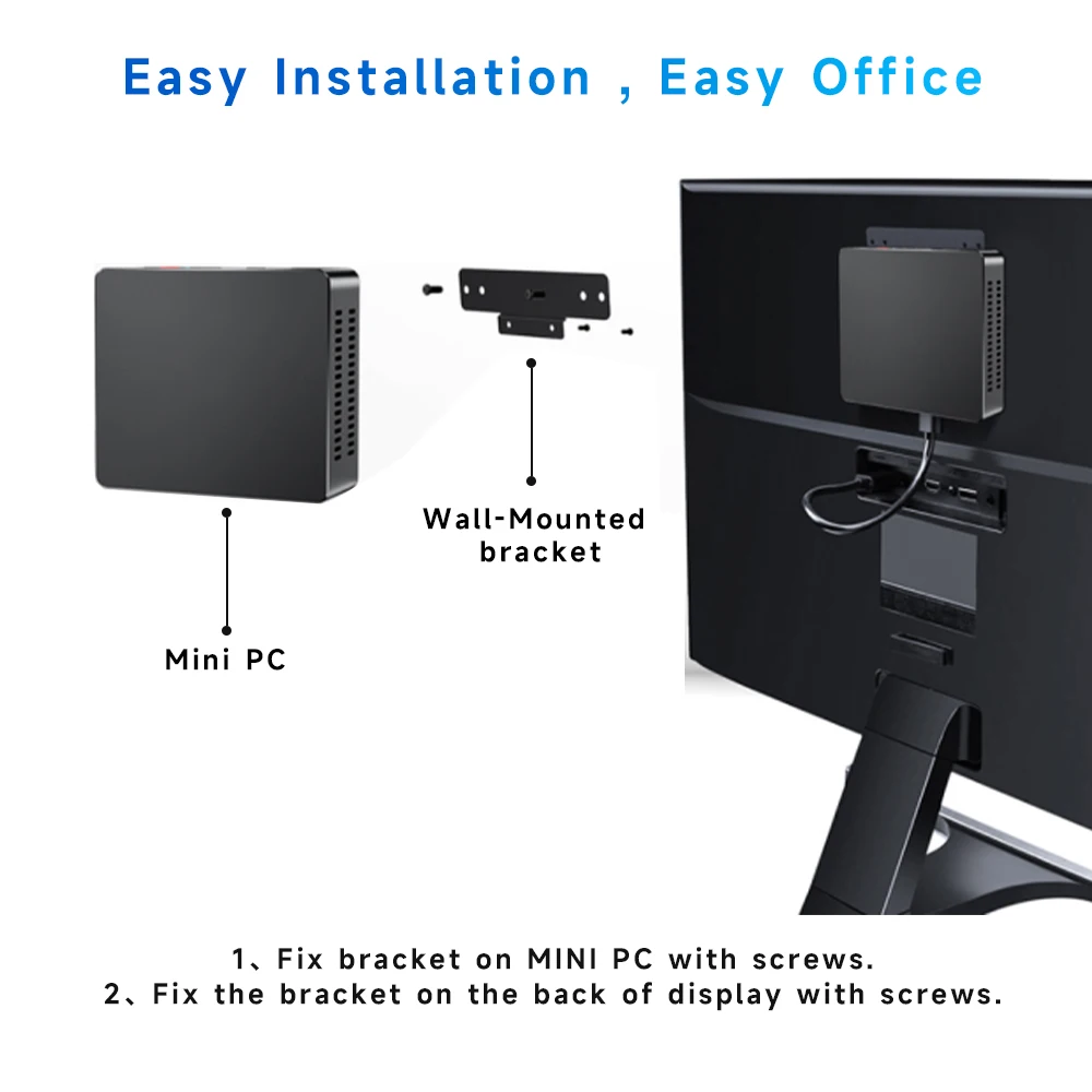 Ficep AK1 Pro Mini Pc Windows 11 Pro Intel Celeron N5105 DDR4 8GB 256GB SSD WIFI Windows 10 Gamer Computer PK GK3 Pro Minipc New
