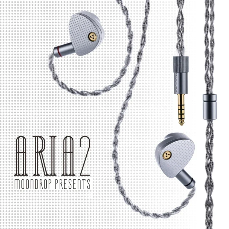 MoonDrop ARIA2 Dynamic Driver In-ear Earphone IEM High Performance Earbuds with 0.78mm 2 Pin Detachable Cable Headset ARIA 2