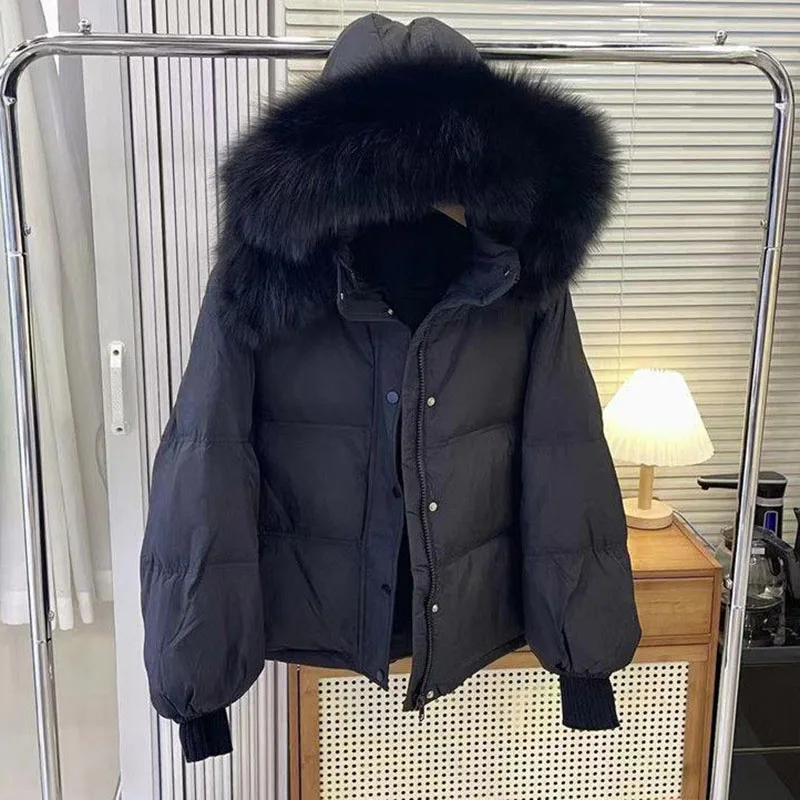 Women winter Down cotton Coat New Hooded Soft Warm Loose Parkas Fashion Jacket Zipper Casual Pockets Female Parkas Chic Outwear