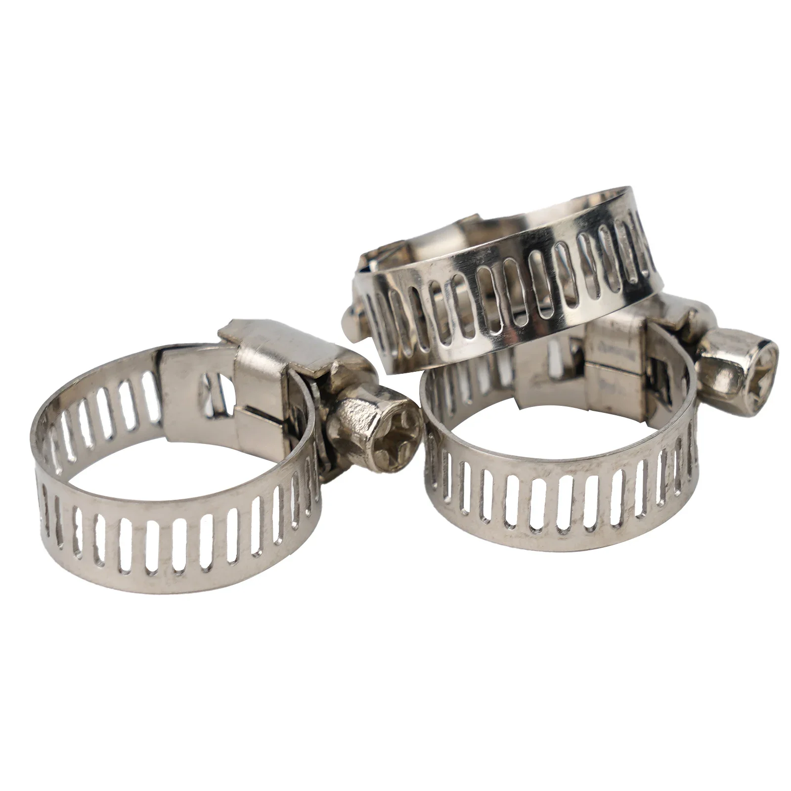 Pack Of 20 Adjustable Stainless Steel Worm Gear Hose Clamps For Fuel Lines With Diameter Range 1/2 To 3/4 Inch