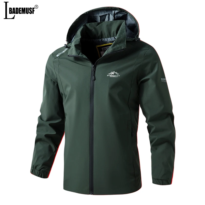 

New Outdoors Windproof Waterproof Mountaineering Attire Coat Spring Autumn Man Detachable Cap Charge Clothes 2024 Leisure Jacket