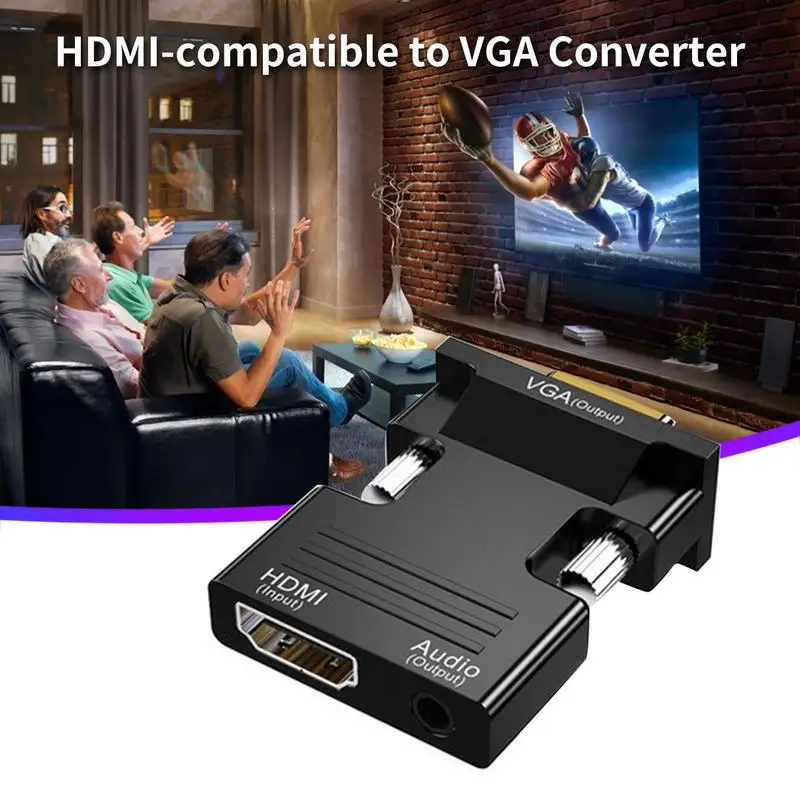 HDM-I-compatible Female To VGA Male Converter HD Video Graphics Card Converter For PC HDTV Projector For PC Laptop TV