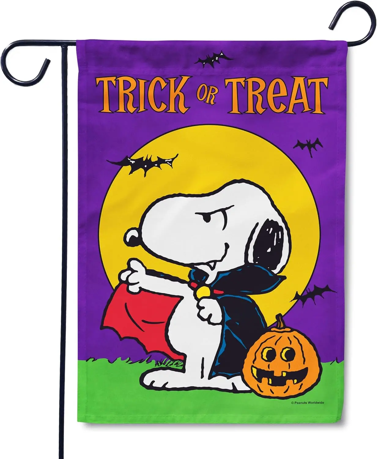 PEANUTS® Trick or Treat Vampire Garden Flag , Outdoor Flag, Exclusive Premium Fabric, Officially Licensed PEANUTS®, Hallo