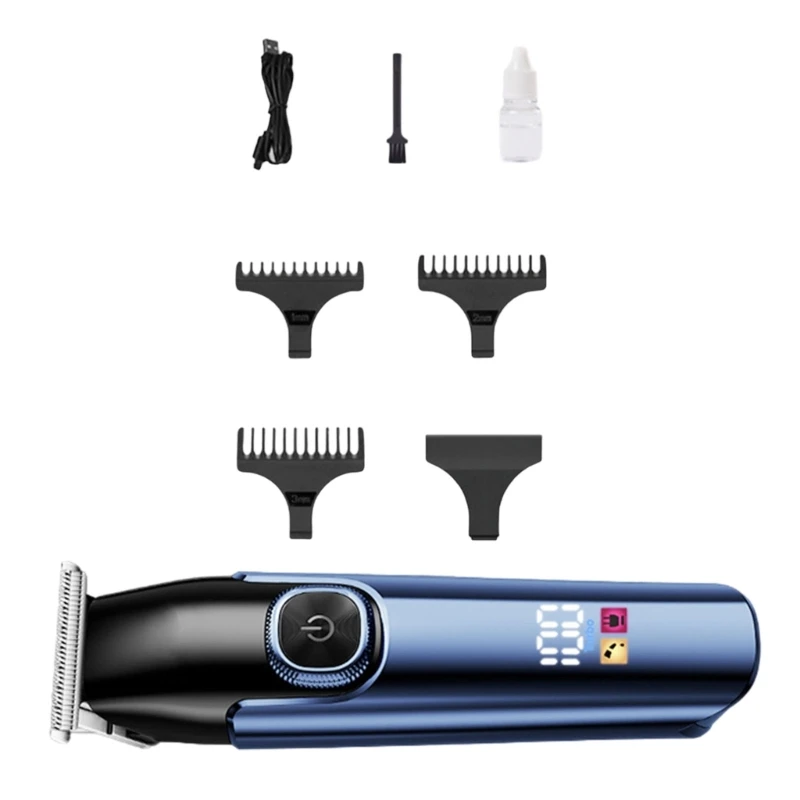 Juego cortapelos con pantalla LCD, maquinilla eléctrica para cortar recortador barba profesional