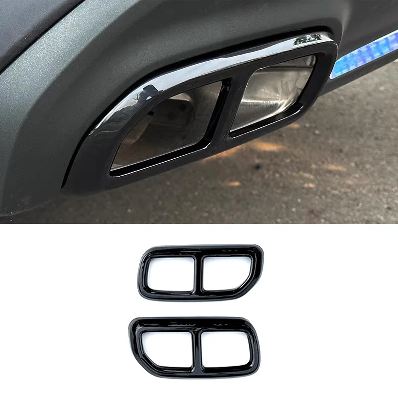For 2024Chery Tiggo 8L Tail Muffler Cover Panel Decorative Frame Tail Muffler Protection Trim Strip Exterior  Decoration