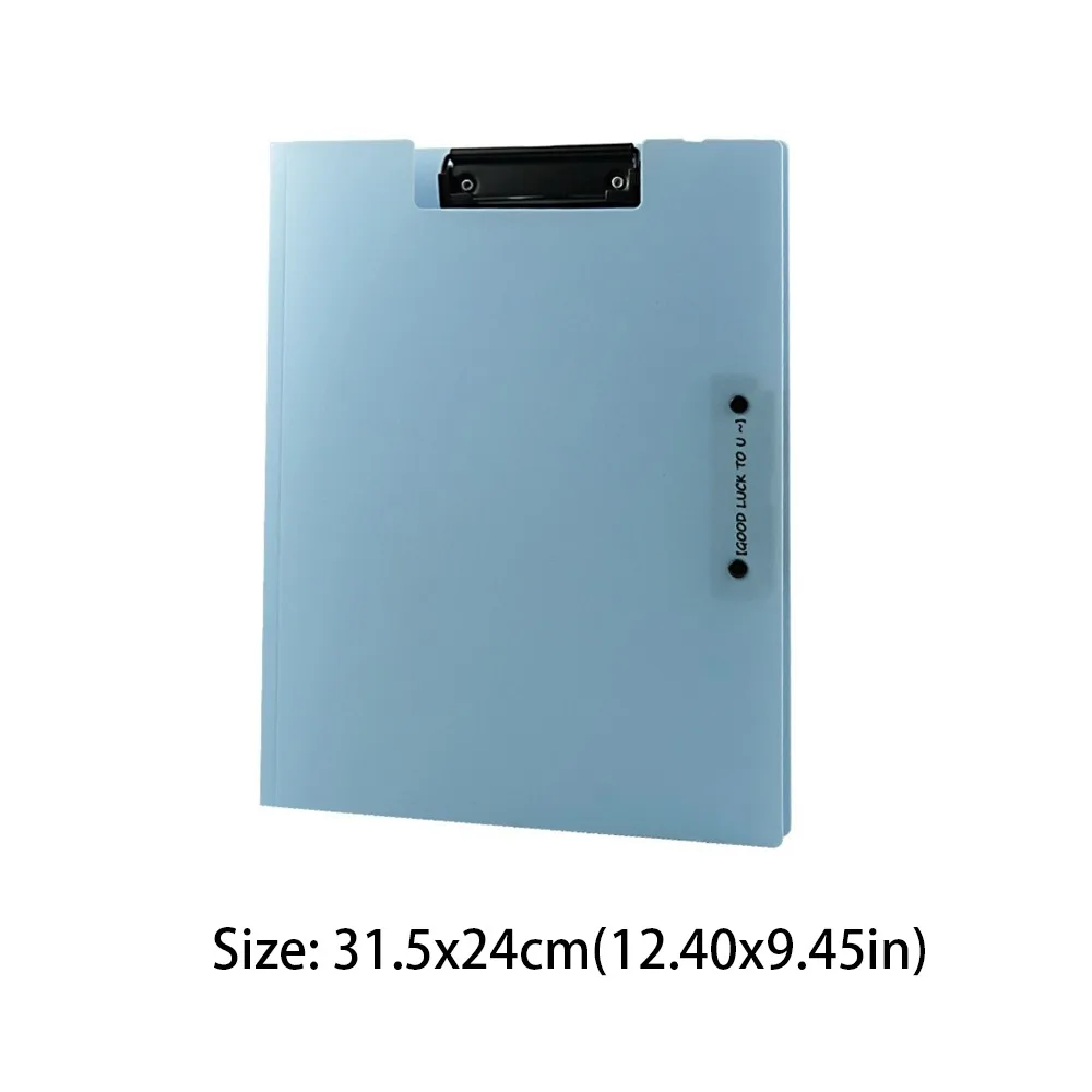 

Durable Multi Functional A4 File Folder Large Capacity Double Clips Writing Pad Document Board Office Use