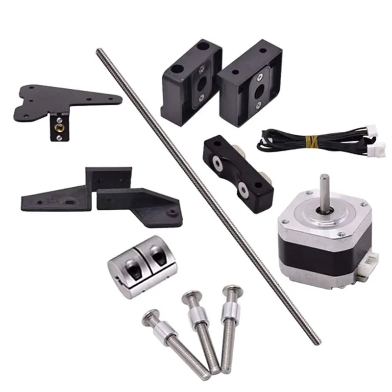 

T69C! Dual Z Axis Leading Screw Rod Upgrade Kit 3D Printer Accessories with Stepper Motor Replacement for Creality Ender 3