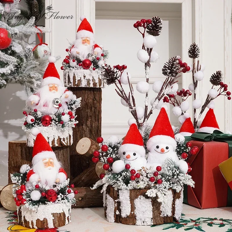 

Angela Blume Beere Tannenzapfen Weihnachtsdekor Artikel Schneemann Weihnachtsmann Puppe Ornament