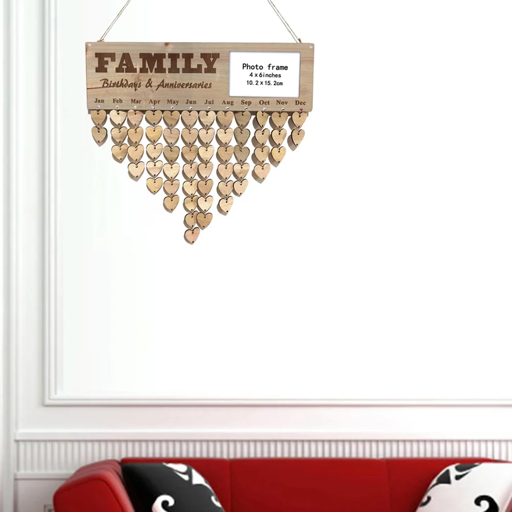 

Деревянная доска для напоминаний о дне рождения, креативная резьба, фоторамка для сообщений, сделай сам, подвесной календарь, доска для плана, домашний декор, подарок на день рождения