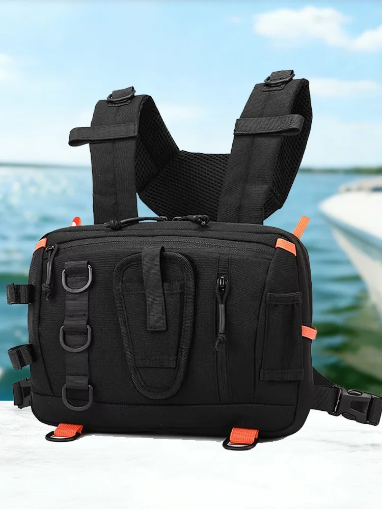 AliExpress scione Fishing Vest Bag Men's Camo Fish Lures Utility Tackle Chest Bags Pack Outdoor Mountaineering Camping Hiking Hunting Cycling Bag
