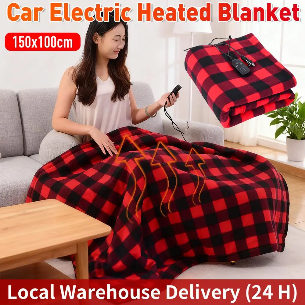 

12V Electric Heating Blanket Automatic Thermostat Body Warmer Bed Mattress 9 Adjustable Temperature Heated Carpets Mat Pad