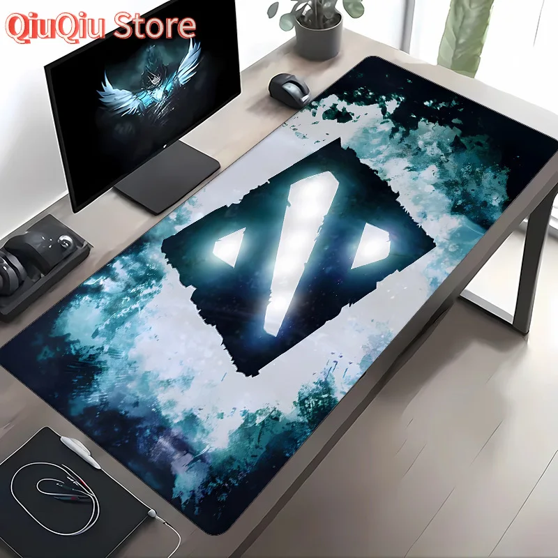 

DOTA2 Themed Gaming Mouse Pad & Desk Mat - Large Rectangular Non-Slip Rubber Base, Durable Surface with Dark Blue & Teal Dota 2