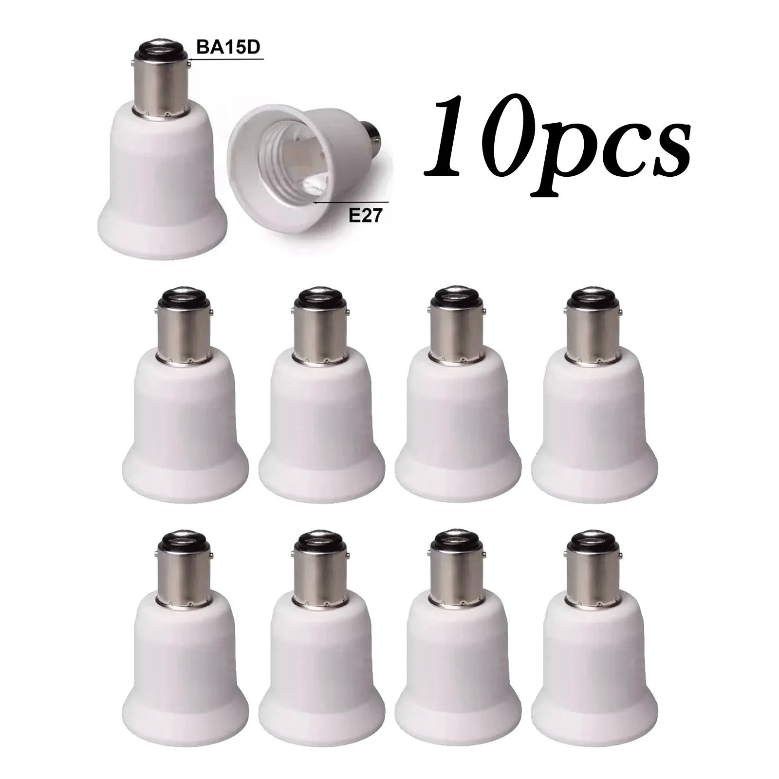 10Pcs White BA15D T…