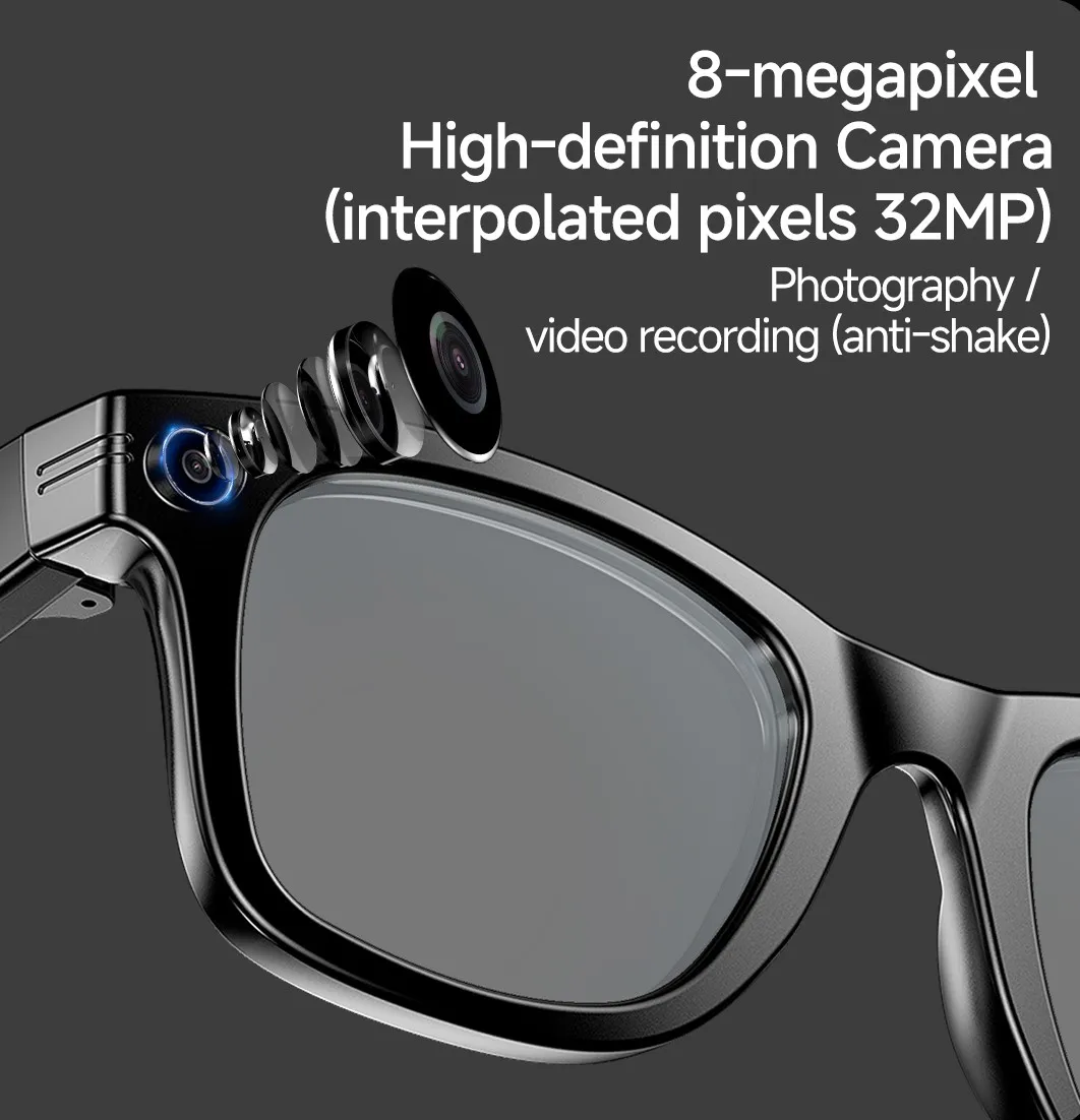 8MP Camera AI Glasses Color-Changing Bluetooth Call AI Smart Glasses W610 W610T Photo Video Recording Smart Sunglasses