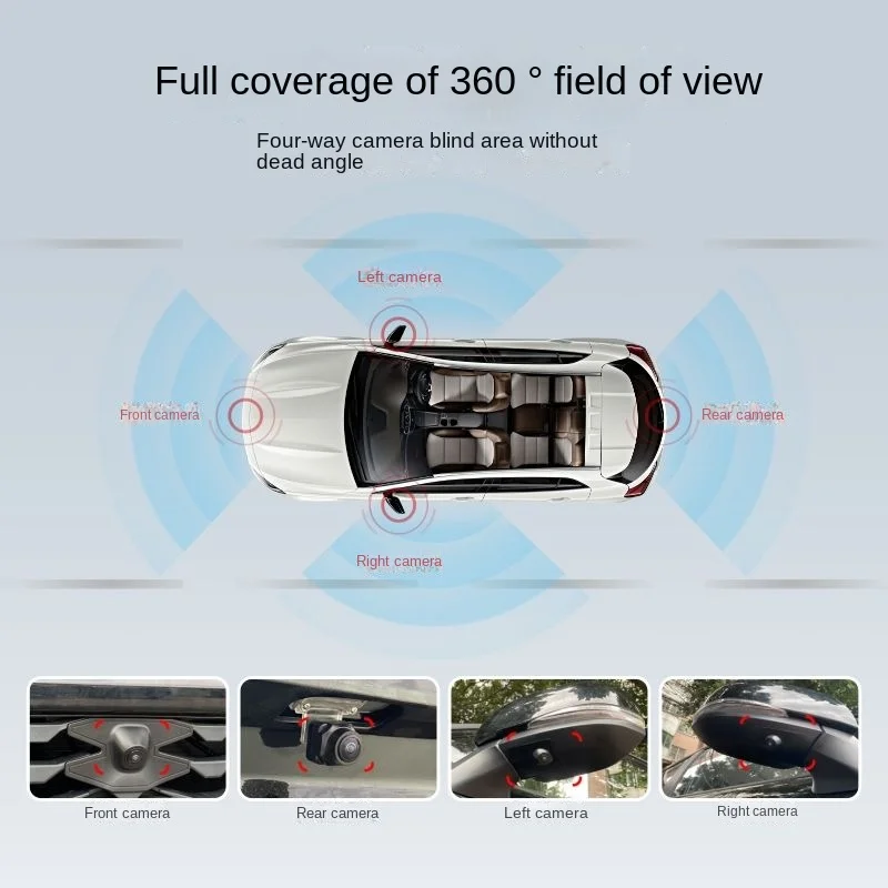 3D 360 panoramic car camera rear+front+side Q9-WDR 8K AHD1080P is suitable for Android Radio 360APP wiht hole opener. - view 4