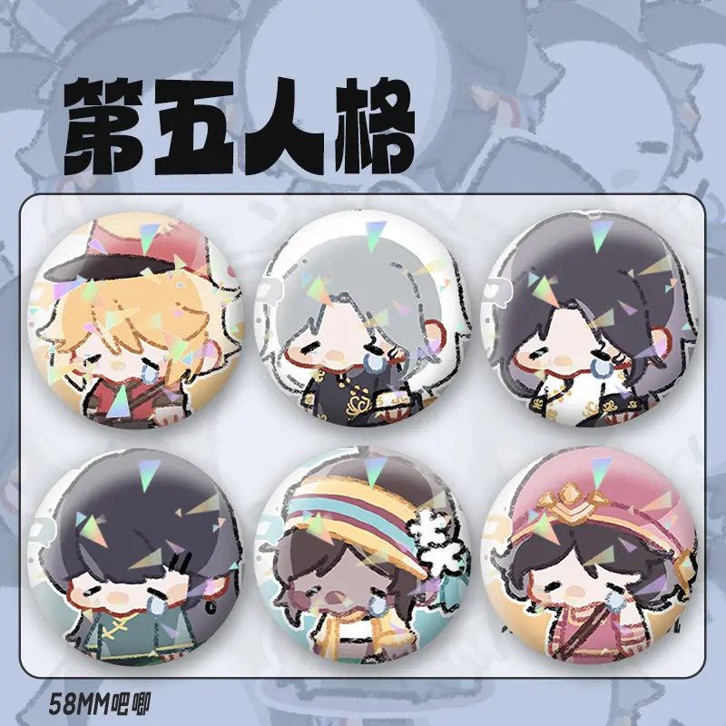 شارة شخصية مانغا للملابس ، حقيبة ظهر ذاتية الصنع ، إكسسوارات مجوهرات ، هوية V ، Eli ، Ross ، Aesop ، Carl ، تحنيط ، Fred ، Kreiburg