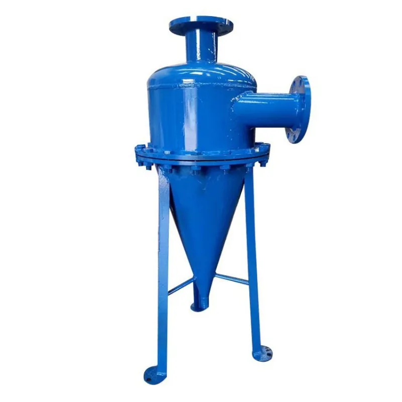 DN80 carbon steel cyclone sand decontaminator, cement sand separation water filter