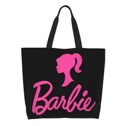 Pink Barbie Girl Large Capacity Grocery Bags Merchandise Ulzzang Shoulder Bag For Girl