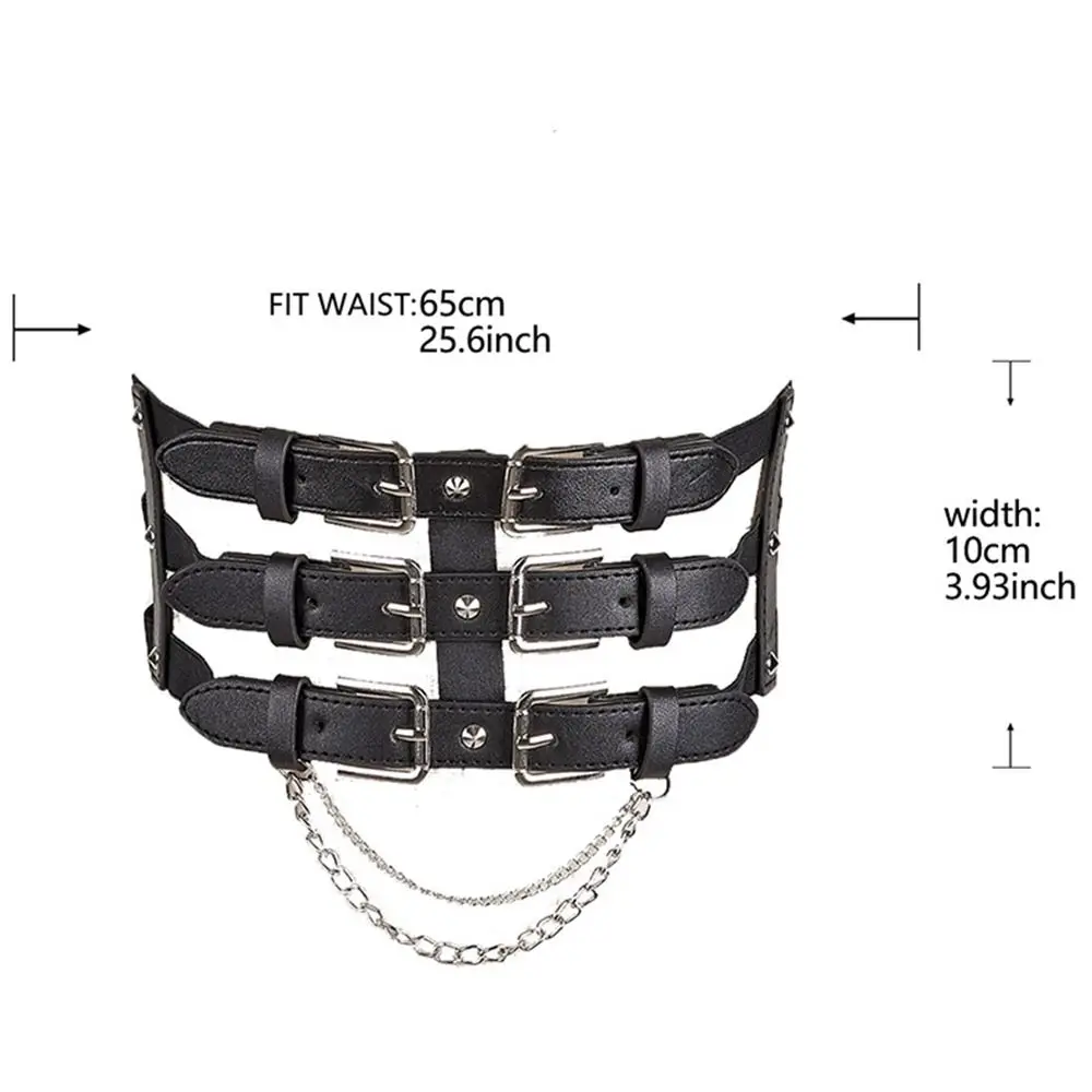 Винтажный широкий пояс Y2K, цепочка под грудью, женский пояс, корсет в стиле Лолиты, поясные пояса, тонкий корсет-бюстье, эластичный пояс