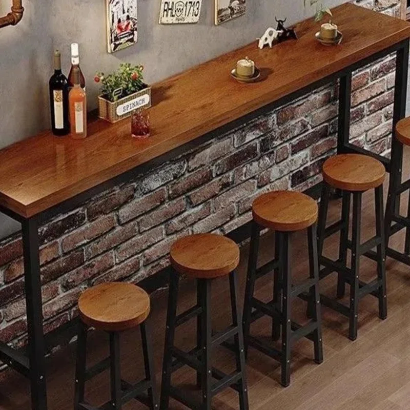 

Counter Reception Desk Bar Table Cocktails Bistro Industrial Night Club Bar Table Long Outdoor Fishing Furniture Tavolo Dj FYBT