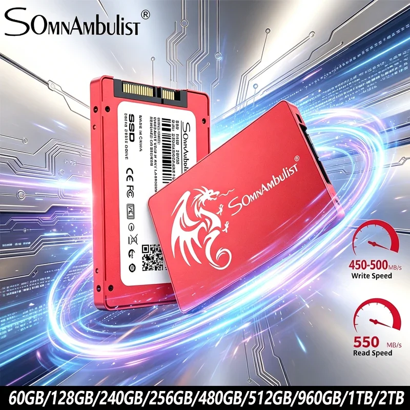 SomnAmbulist SSD 2.5 64GB 128GB 256GB 512GB for Laptop Desktop Solid State Drive Sata3 120GB 240GB 480GB 1TB 2TB Hot Sale 2026