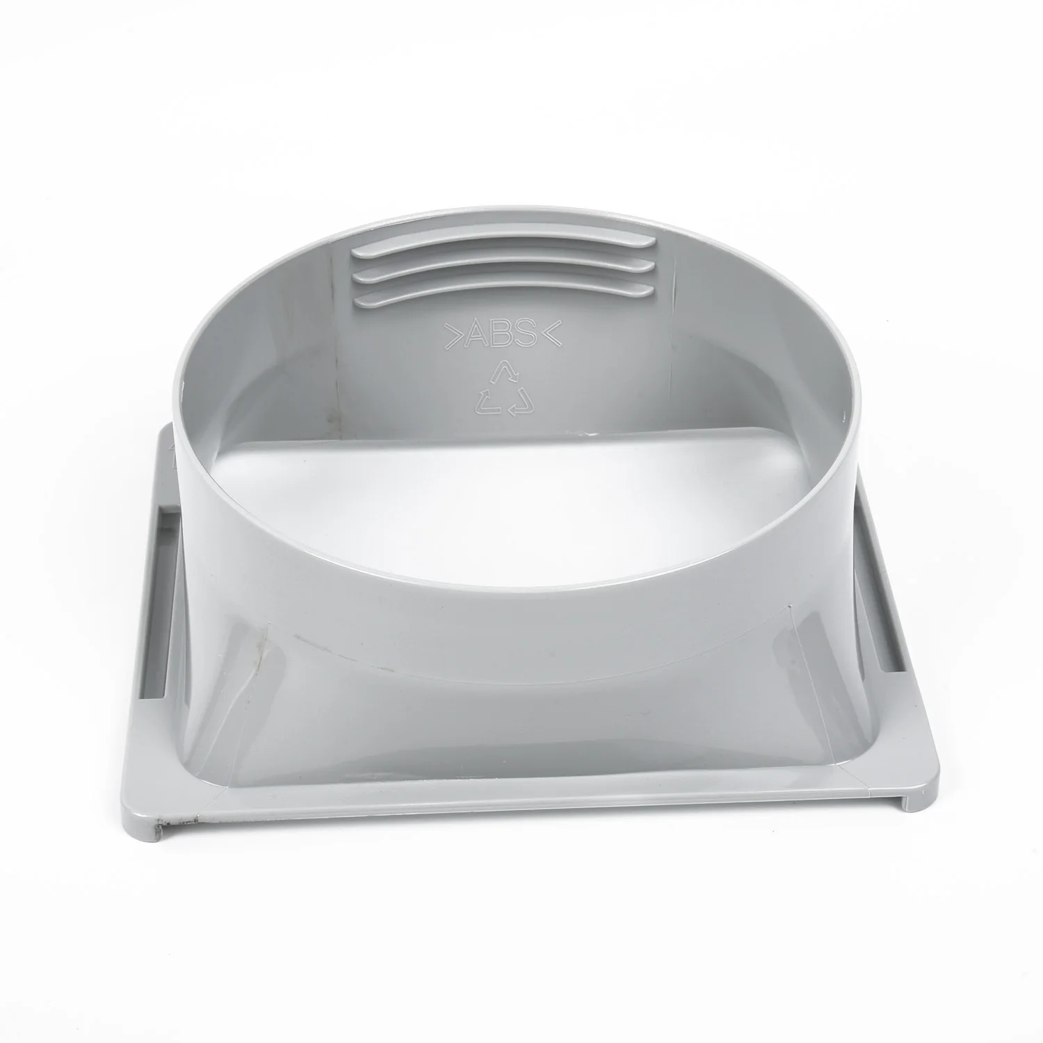 Greyish-white Plastic 15CM Duct Pipe Connector For Portable Air Conditioner Casement Window Flat Square Round Interface