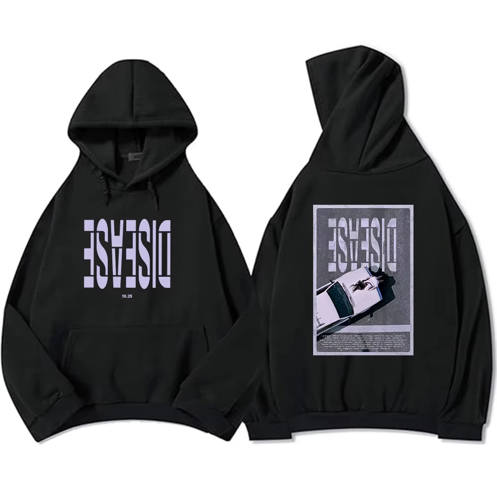 Hoodie Penyakit Lady Gaga 2024 Kaus Grafis Lagu Tunggal Baru untuk Pria/Wanita Pullover Uniseks Kasual Lengan Panjang Musim Dingin Pria