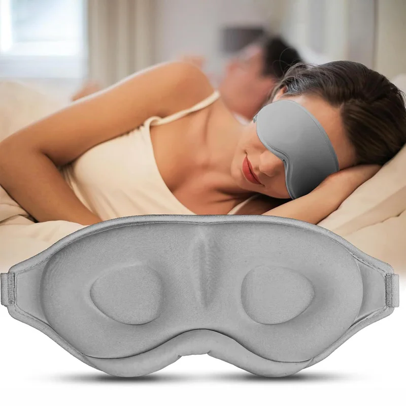 3D Sleeping Eye Mask Travel Rest Aid Eye Cover Patch Paded Soft Sleeping Mask Blindfold Eye Relax Massager view 6