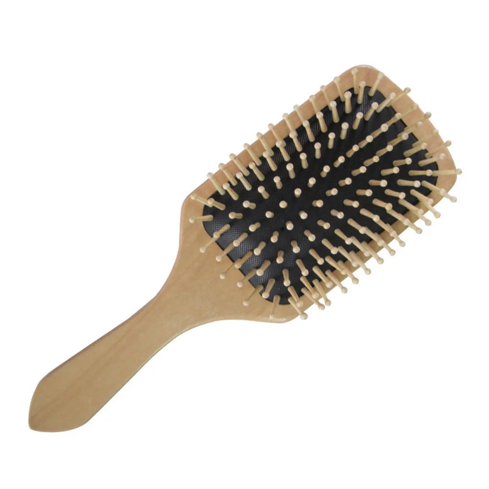 

Wooden Comb Large Paddle Natural Wood Bristles Dust Proof For All Hair Types Scalp Massage Brush For Men Women