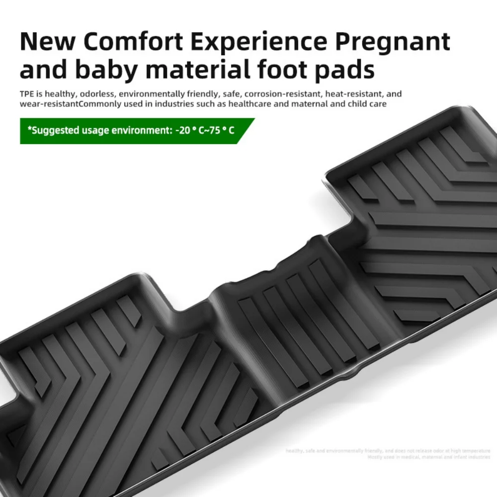 TPE Floor Mats for MG ZS 2023 2024,All Weather Anti-Slip Waterproof Front & Rear Row & Cargo Trunk Mat Interior Accessories