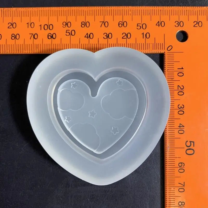 P0RF Silicone Mold Starry Star Cloud Love Heart Epoxy Resin Casting