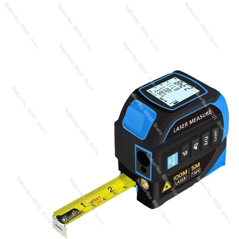 

4-In-1 Laser Tape Measure Steel Tape Measure Infrared Electronic Rangefinder with Threaded Hole