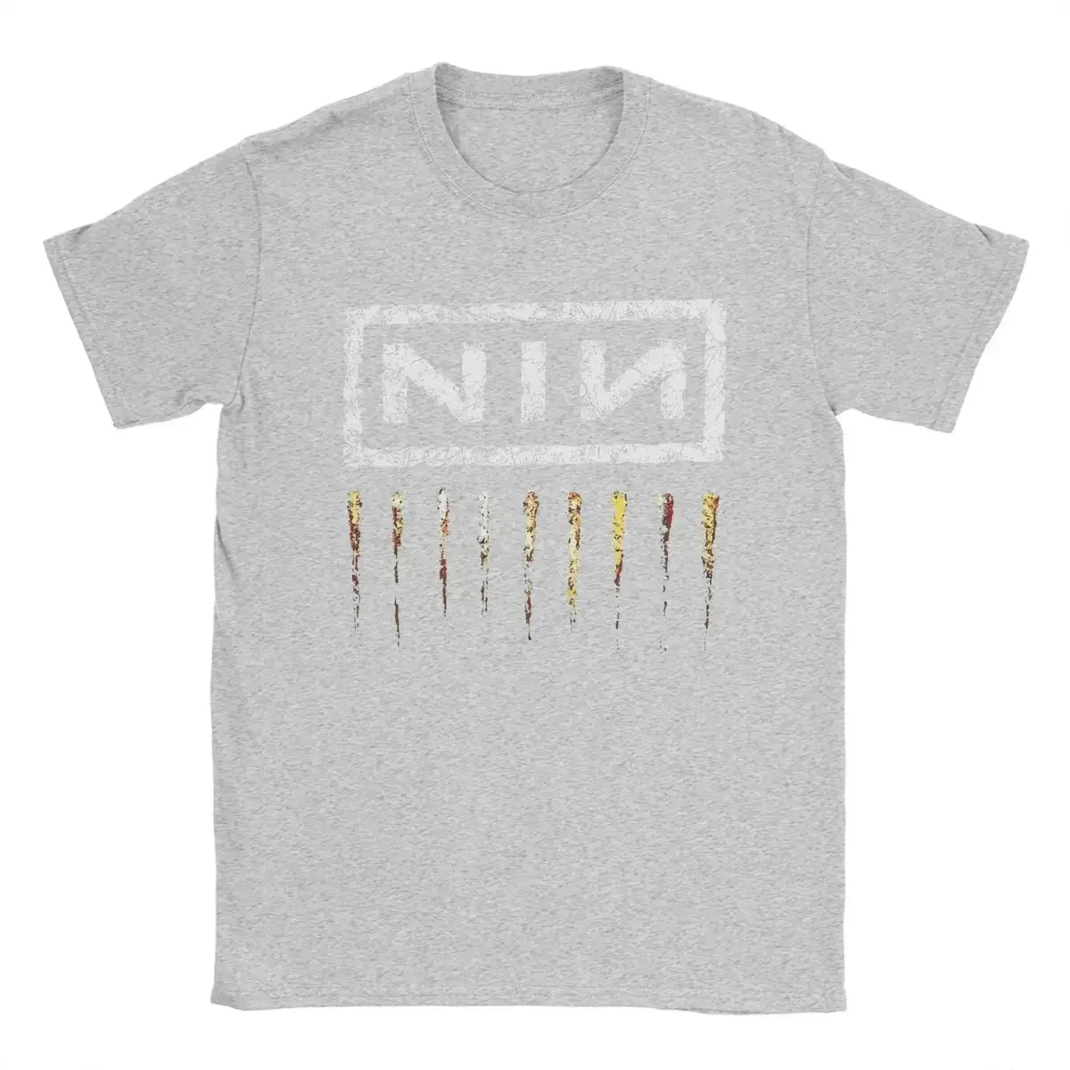 Nine Inch Nail NIN T-Shirt Men's Cotton T-Shirt Short Sleeve Round Neck Shirt 100% Cotton Birthday Gift Clothes