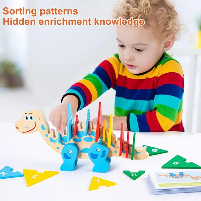 Dinosaur Math Blocks Interactive Educational Cognitive Creative Puzzle Toy Math Preschool Toy Kids Learning Games For Girl Boys