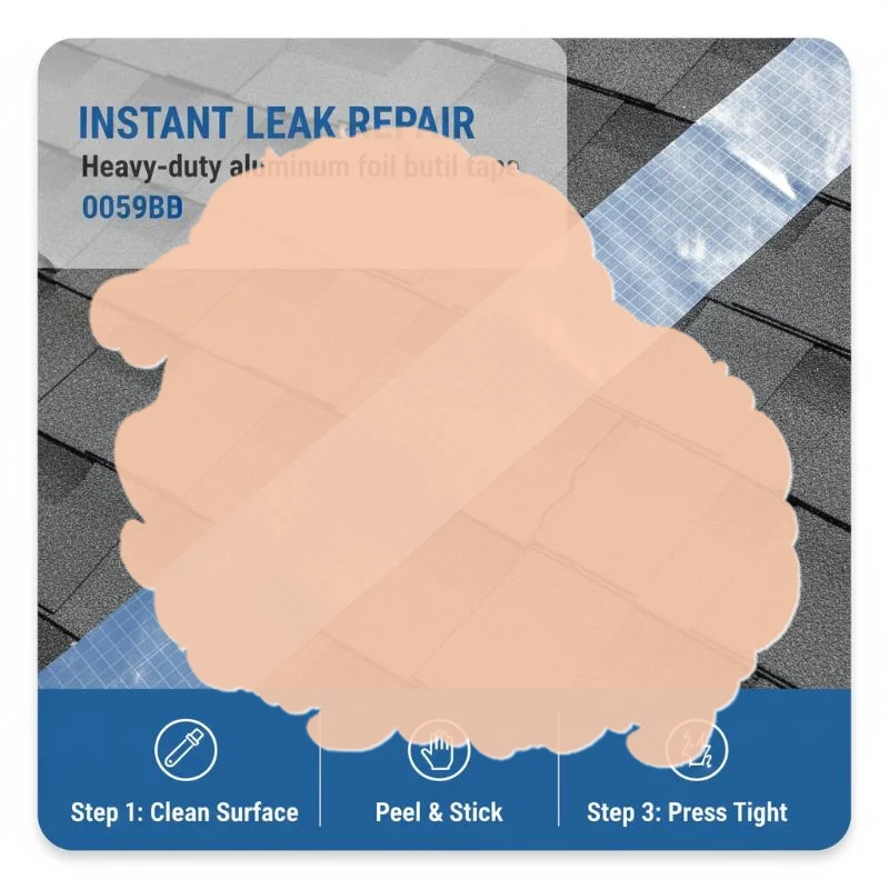 Aluminum Foil Butyl Tape Weather Resistant Waterproof Sealant for Roof Leak Repair Drain Pipe Sealing Plumbing Works