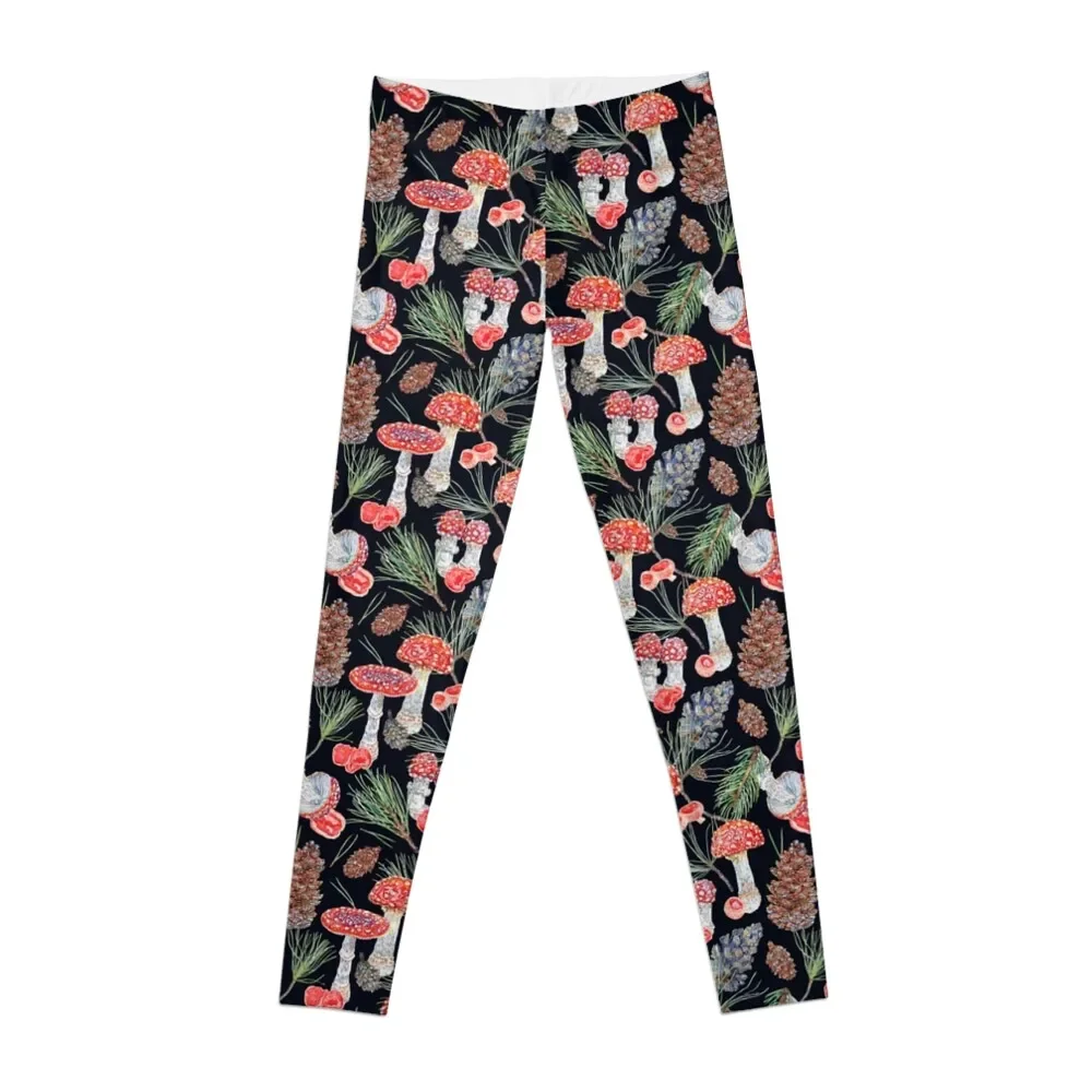 

Toadstools and Pine Leggings sports woman gym gym's clothing sports shirts gym Womens Leggings