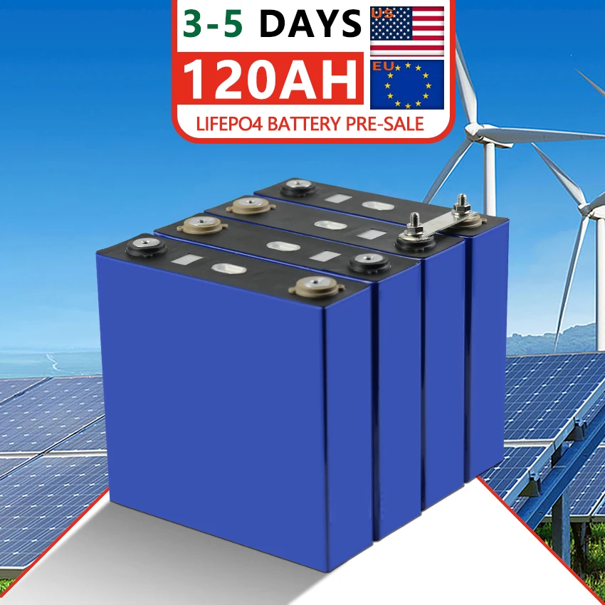 

LiFePO4 Battery 120Ah Brand New 3.2V Lithium Ion Batteries Pack 48V 96V For Boat Solar Panels Forklift Golf Cart EU US TAX FREE