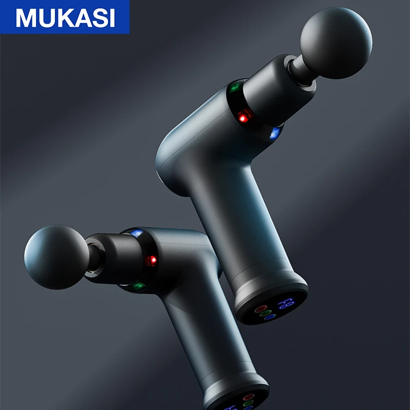 

MUKASI Hot Compress Massage Gun, Cool LED Light, Electric Massager, Deep Tissue Muscle Neck Body and Back Relaxation