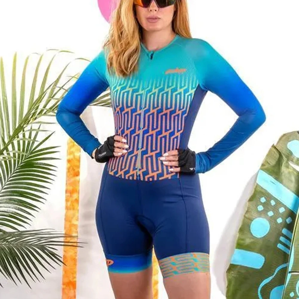 Ciclopp team women's cycling uniform triathlon tights outdoor sports jumpsuit mountain bike racing suit 2024 new.