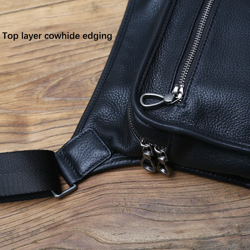 NZPJ Leder herren Schulter Tasche Casual Umhängetasche Top Schicht Rindsleder Horizontale Abschnitt Einfarbig Trend Tablet Computer Tasche – Detail 11